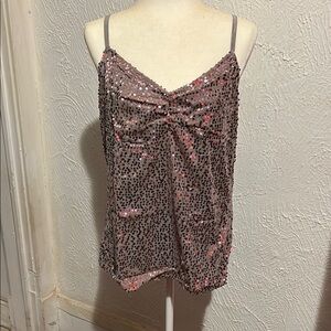 Lane Bryant Pink Sleeveless Tie Front Camisole